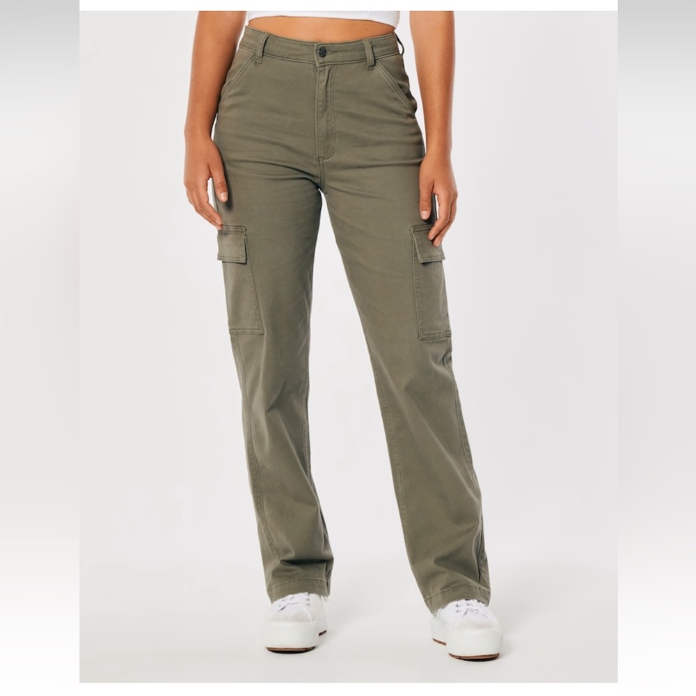 Ultra high rise cargo dad pants